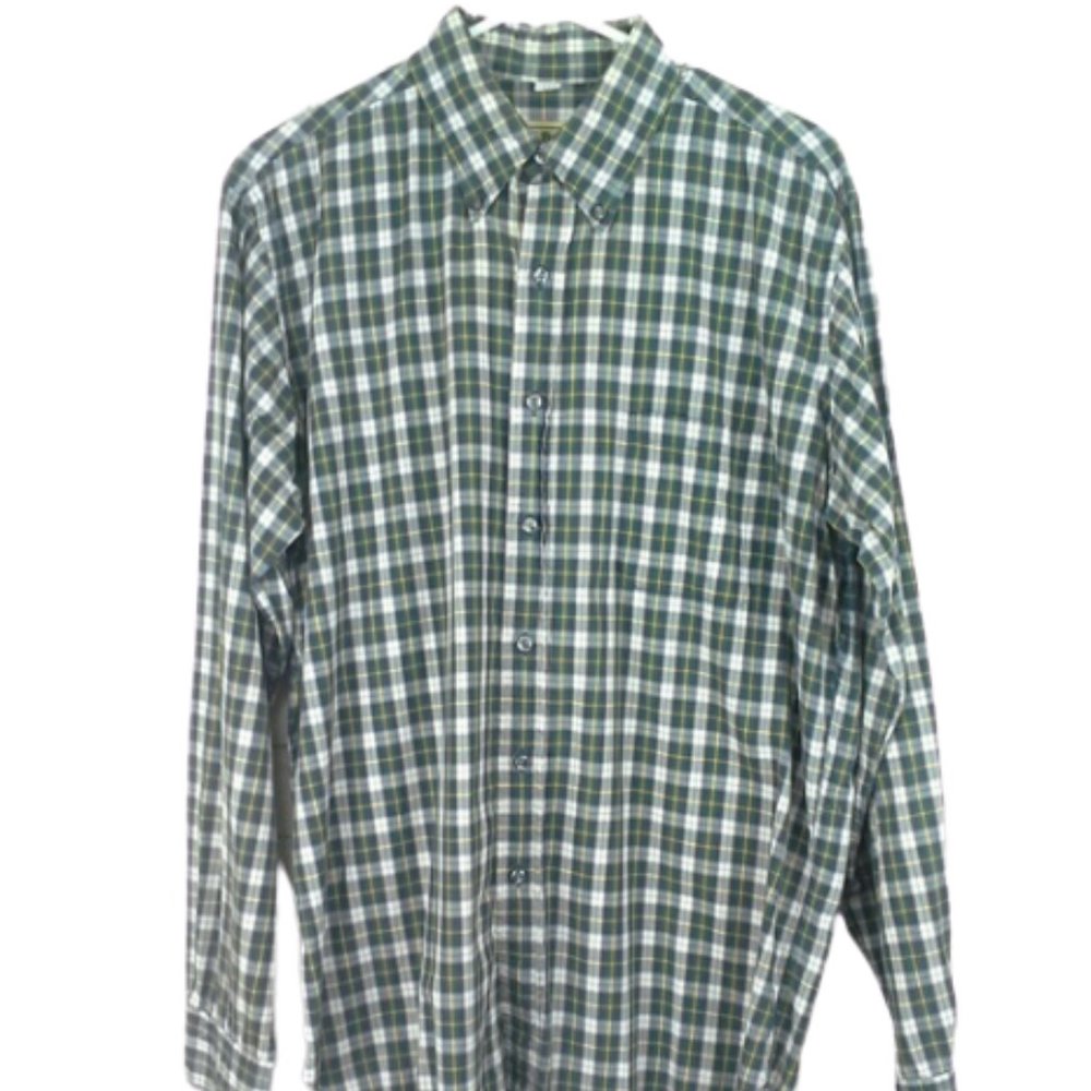USA L.L Bean Men's Button Front Shirt Green Size L